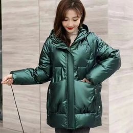 Women's Down Parkas 2023 Cotton Jacket Women Winter Clothes Korean Loose Padded Long Coat Female Jackets Lightweight 231124