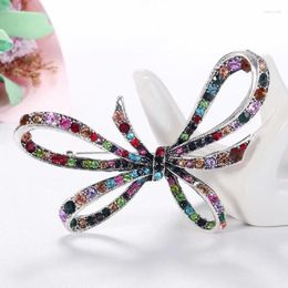 Brooches 2023 Cute Girl Simple Pins Vintage Rhinestone Bow Alloy Corsage For Women Fashion Jewellery Accessories