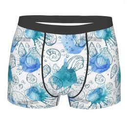 Underpants Seashell Ocean Animal Men Underwear Sexy Male Double Sides Printed Soft Breathable Machine Wash Shorts Polyester
