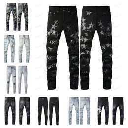 Amirs Mens Womens Designers Jeans Distressed Ripped Biker Slim Straight Denim For Men s Print Army Fashion Mans Skinny Pants M 8961