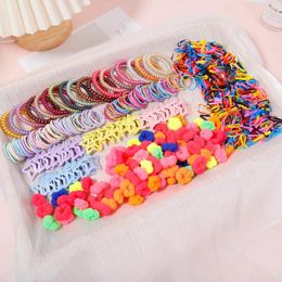 Hair Accessories 760Pcs Hairband Children's Elastic High Quality Ribbon Soft Don't Hurt Scrunchies Colorful Many Design