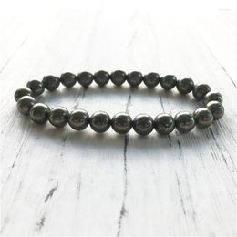 Strand Simple Design High Quality Pyrite Bracelet Wrist Mala Yoga Bracelets Fashion Men's Jewelry Prayer