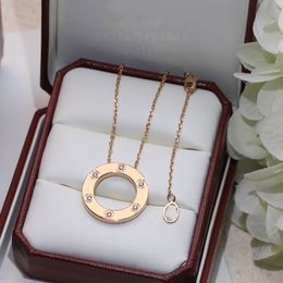 LOVE necklace Six Diamond Necklace for women designer diamond T0P quality highest counter quality brand designer crystal 925 silver premium gifts 004
