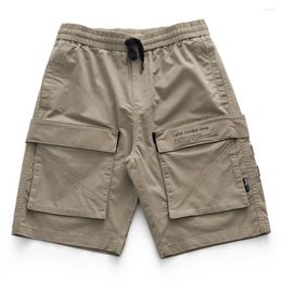 Men's Tracksuits Elmsk Personalized Multi Pocket Letter Printing Fashion Shorts Summer Thin Elastic Comfortable Big Pants
