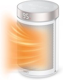 Dreo Space heater, indoor portable electric heater with thermostat, digital display, 1-12H timer, eco mode and fan mode, 1500W PTC ceramic for fast and safe heating