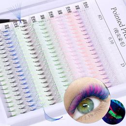 False Eyelashes 12 Colored Individual Mink Lashes Sharp Eyelash Extension Model Number Cosplay Makeup Products With