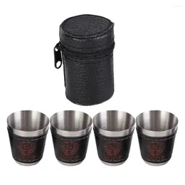 Wine Glasses Cup Cups S Steel Stainless Metal Mug Drinking Camping Coffee Tea Travel Espresso Goblet Beer Outdoor Whiskey Vessel