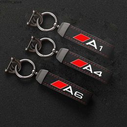 Key Rings Suede Keychain Sport Car Key Ring Custom Gift With For Audi A1 A3 A4 A5 A6 A7 A8 Q3 Q5 Q7 Q8 TT B4 B5 B6 Car Accessorie J230427