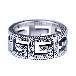 Band Rings Sell Sier Plated Ring Personality Simple Trend Hip-Hop Style Fashion Jewellery Supply260T Drop Delivery Dh6Da