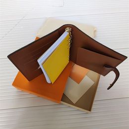 19CM 14CM Cards Holders Agenda Note BOOK Cover Genuine Leather Diary with dustbag Invoice card Note books Fashion Style Gold ring 226M