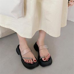 77 Casual Summer Shoes Women Slippers Platform Soft Sole Flats Sandals Ladies Comfort Flip Flops Korean Style Non-slip 458