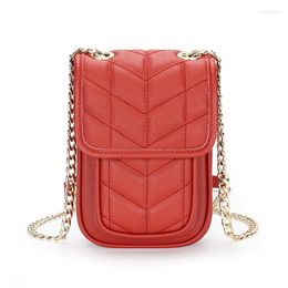 Wallets Genuine Leather Women's Shoulder Bags For Women Bag Ladies CrossBody Female Cow Flap Handbags Woman Mobile Phone