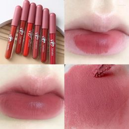 Lip Gloss Matte Velvet Waterproof Long Lasting Moisturising Colour Rendering Nude Pink Lipstick Sexy Women Lips Makeup Cosmetics