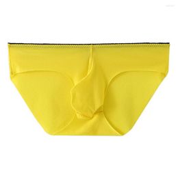 Underpants Ice Silk Seamless Briefs Men Penis Pouch Underwear Summer Thin Breathable Bulge Panties Soft Lingerie Knickers