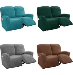 1 2 Seater Velvet Recliner Cover Stretch Lounger Sofa Chair Slipcovers for Living Room Couch Covers Furniture Protector Elastic 218294018