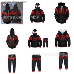 Carl Men's Hoodies Spider Man Parallel Universe Little Black Coat Hoodie 3d Printed Cosplay Anime