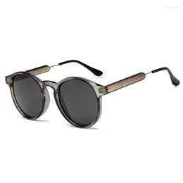 Sunglasses 2023 Retro Round Women Men Brand Design Transparent Female Sun Glasses Feminino Lunette Soleil