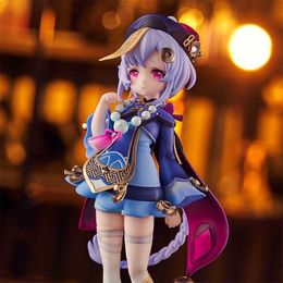 Anime Manga Kawaii Genshin Impact Recreation Periphery Garage Kit Qiqi Keli Hutao Model Statuette Game Toys Computer Host Decoration Gift Z0427