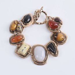 Chain za Indian Vintage Bracelets Jewellery Women Bohemian Ethnic Statement Charm Retro Resin Stone Bracelet Female 231124