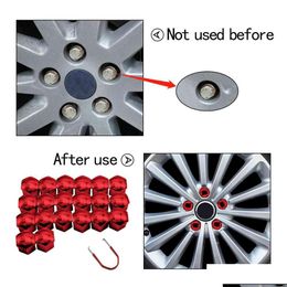 Other Auto Electronics Car Styling 20Pcs Abs Trim Tyre Wheel Nut Screw Bolt Protection Caps 19Mm Antirust Ers Parts Drop Delivery Mo Dhd7C