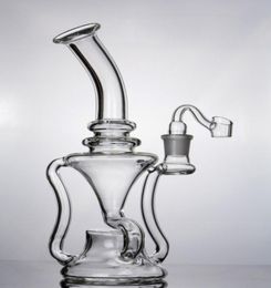 Brand new Shisha Glass bongs with tornado and cyclone recycler perc glass water pipes 18 mm joint8142021