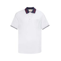 23 nyaste designer polo mens polo skjorta bussiness polo skjortor sommar lyx polos mode t skjortor kort ärm lapel affär casual utomhus tees vit färg xs-l