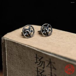 Stud Earrings YIZIZAI Punk Style S925 Sterling Silver Satan Sheep Head Mini Earring Unisex Star Ear Studs Jewelry