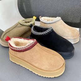 Tasman Slippers Designer Slides Shoes Australia Boots Tazz Women Slipper Fur Mustard Seed Slip-On Flats Black Chestnut Winter UGGsity Fashion shoes