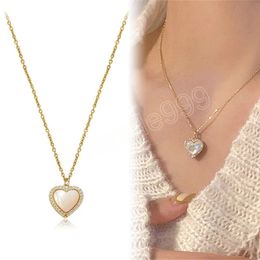 Elegant Lovely Heart Pendant Necklace For Women Girls Banquet Party Clavicle Chain Fashion Jewelry Gifts
