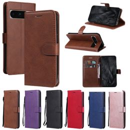 Plain PU Leather Wallet Cases For Xiaomi 13 Pro Lite Huawei Nova Y61 10 SE Honour 80 5G Google Pixel 8 7A One Plus 11 CE3 Flip Cover Credit ID Card Slot Business Phone Pouch