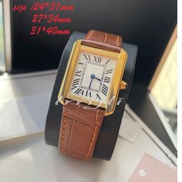 Luxury watch Womens watches for women ladies Square wristwatch designer watches full Stainless steel leather strap WristWatch hight qulaity