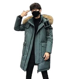 Mens Down Parkas Autumn and Winter down Jacket Mens MidLength Thick below the Knees Fashion Brand Ins Parka plus Size Coat Men 231127