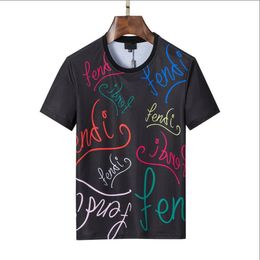 23ss new t shirt men tee black purple Heart shaped city spray letter pattern Pure cotton white powder green dark blue yellow women short S-3XL