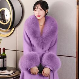 Scarves Real Fox Fur Collar And Cuffs Set Winter Furry Fur Scarf For Coat Jackets Women Wrap Scarves Female Luxury Shawls Hood Fur Decor 231127