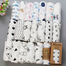 Blankets Swaddling Muslin Blanket 100% Cotton Baby Swaddles 120120cm Soft born Bath Gauze Infant Kids Wrap Sleepsack Stroller Cover 230426