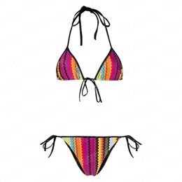 High Quality Womens Designer Swimwear Sexy Bikinis 2024 New Fashion Geometric Pattern Swimwear Women Beach Push Up Ladies Swimsuit Vacation Style Bathing Suits Und
