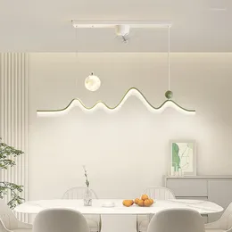 Kitchen Dining Room Swinging Ceiling Fan Lamp Acrylic White Modern LED With Light And Control