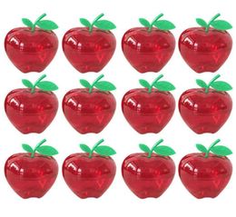 12pcs Christmas Plastic Appleshaped Chocolate Candy Box Storage Box Red AA2203183844020