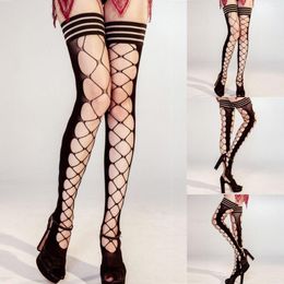 Women Socks Ladies Stockings Sexy Lace Long Fishnet Over-The-Knee For