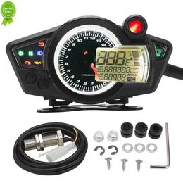 2022 newest Motorcycle Scooter Speedometer Tachometer ATV 15000 RPM LCD Odometer Speedometer Tachometer Gauge RPM km/h DC12V