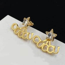 Charm Earrings new Women's Fashion Luxury Brand Designer Diamond Star Letter Pendants Detachable Earrings Women Wedding Party High End Jewelry with Box Y23044