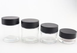 Glass Jar 5ML Round Containers Black Caps 1000pcs one lot FREE SHIPPING