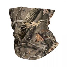 Scarves Real Tree Camouflage Bandana Neck Gaiter Printed Military Wrap Scarf Warm Headband Hiking Unisex Adult Breathable