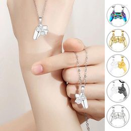 Pendant Necklaces Bugalaty 2pcs/Set Magnetic Attracts Couple Necklace Friendship Gamepad/Game-Controller Choker Link Chain Gift