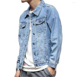 Men's Jackets 2023 Autumn Mens Denim Light Blue Coats Men Fashion Design Spring Large Male Jean Outerwear