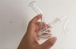 Hand size mini Bongs glass Recycler Oil Rigs Glass Water Smoking Pipes mini Hookahs glass percolator bubbler 10Joint Size 11cm 2968191