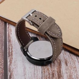 Watch Bands Genuine Leather Canvas Strap 20mm 24mm Handmade Wet Wax Watchband Stainless Steel Buckle Business Band