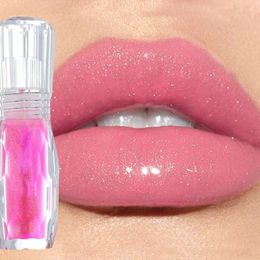 Lip Gloss 6 Colours Crystal Plumping Glitter Long-lasting Moisturising Waterproof Lipstick Mineral Oil Tint Makeup Cosmetic