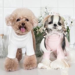 Dog Apparel Silver Wool Waffle Undercoat For Dogs Pet Clothes Vest Cat Comfortable And Warm Long Sleeve Autumn Winter