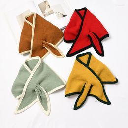 Bow Ties Knitting Small Scarf Tie For Women Knitted Fake Collars Fashion Scarves Shirt Blouse Detachable Lapel Neck Guard